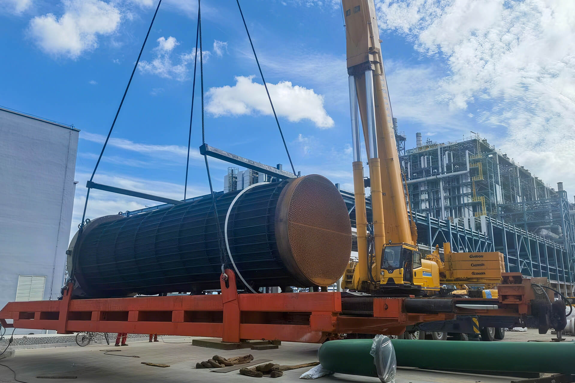 Tube bundle pulling in power station