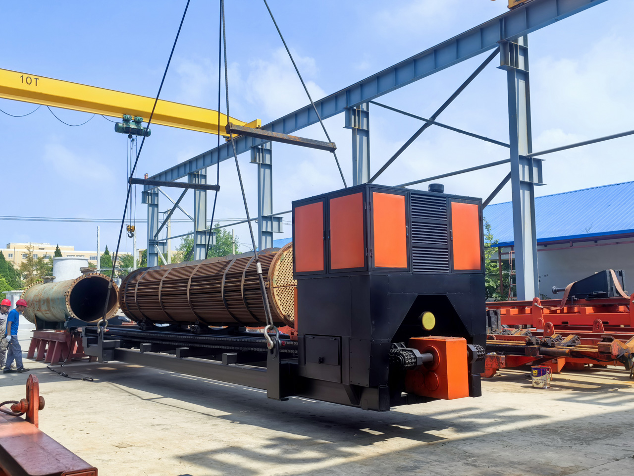 25 ton bundle extractor for compact heat exchanger removal